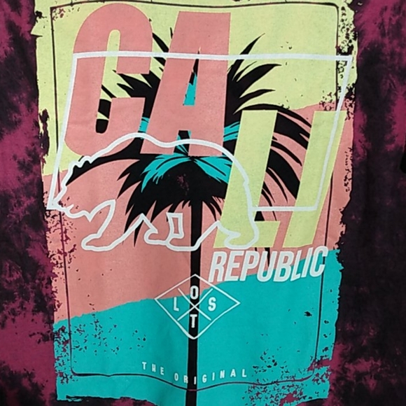 VIBES NWOT CALI REPUBLIC TEE SHIRT SIZE MEDIUM - Picture 3 of 6